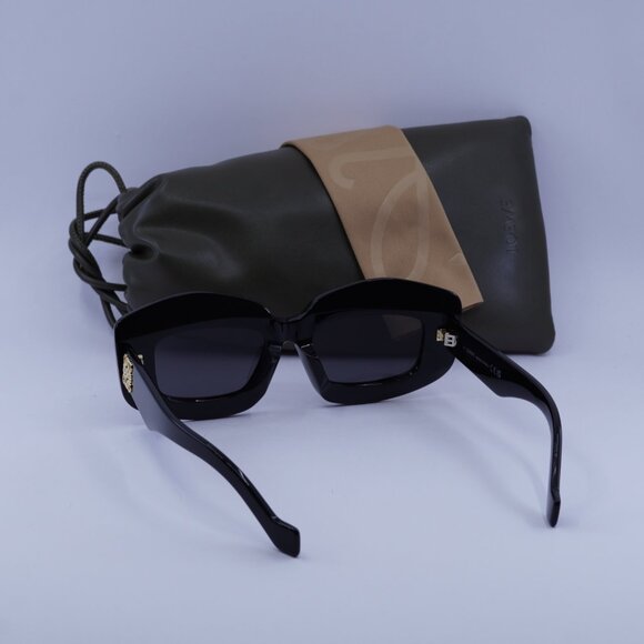 Loewe LW40114F 01A Cat Eye Sunglasses – Shiny Black\Smoke - Picture 10 of 10